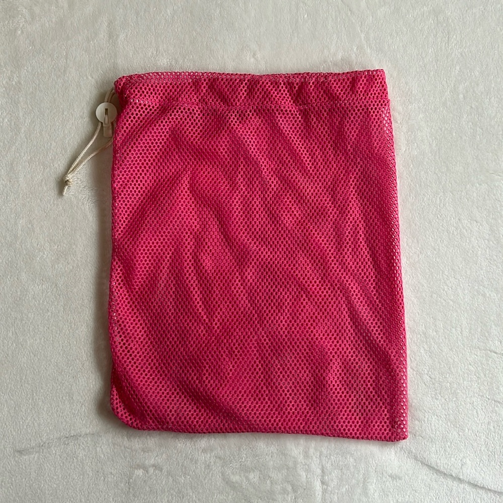 Bright Pink Mesh Dance Bag